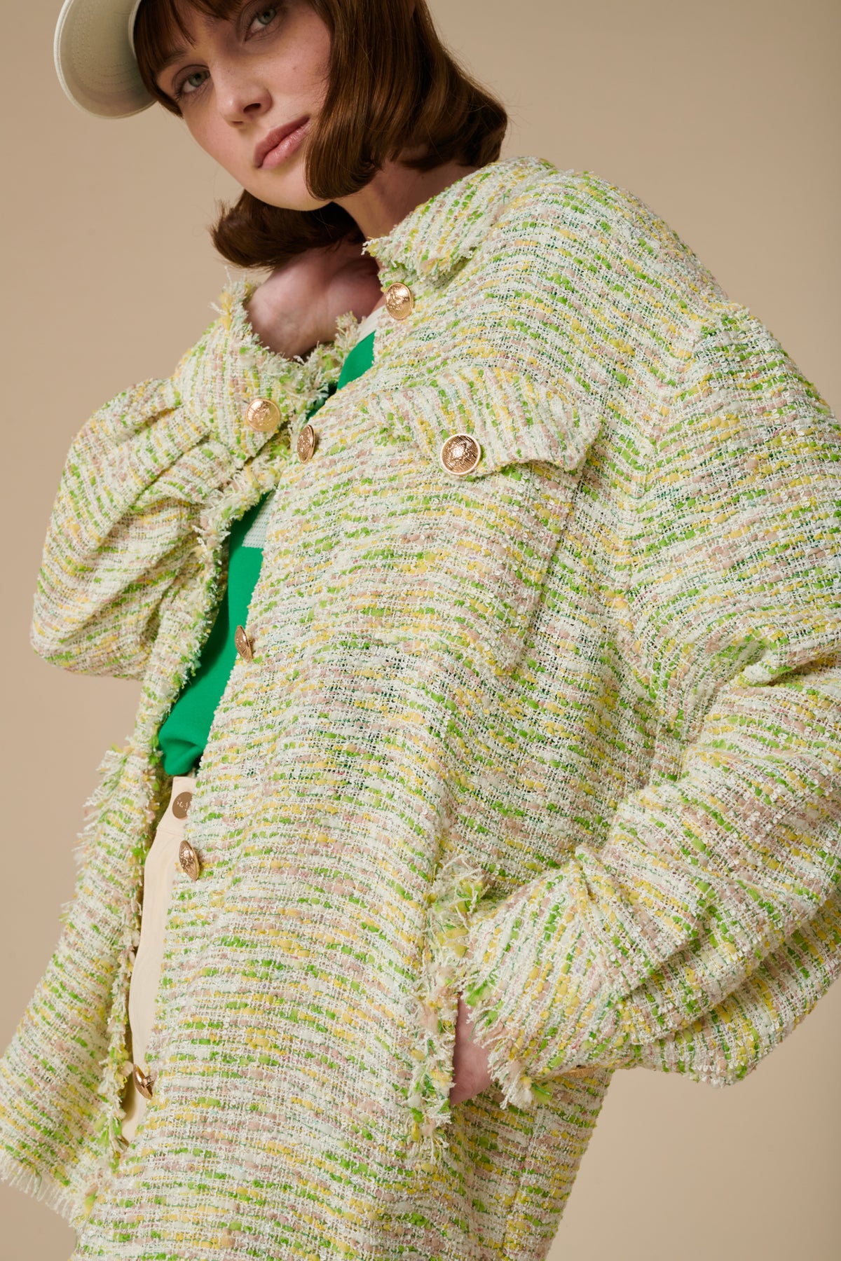 Surchemise en tweed