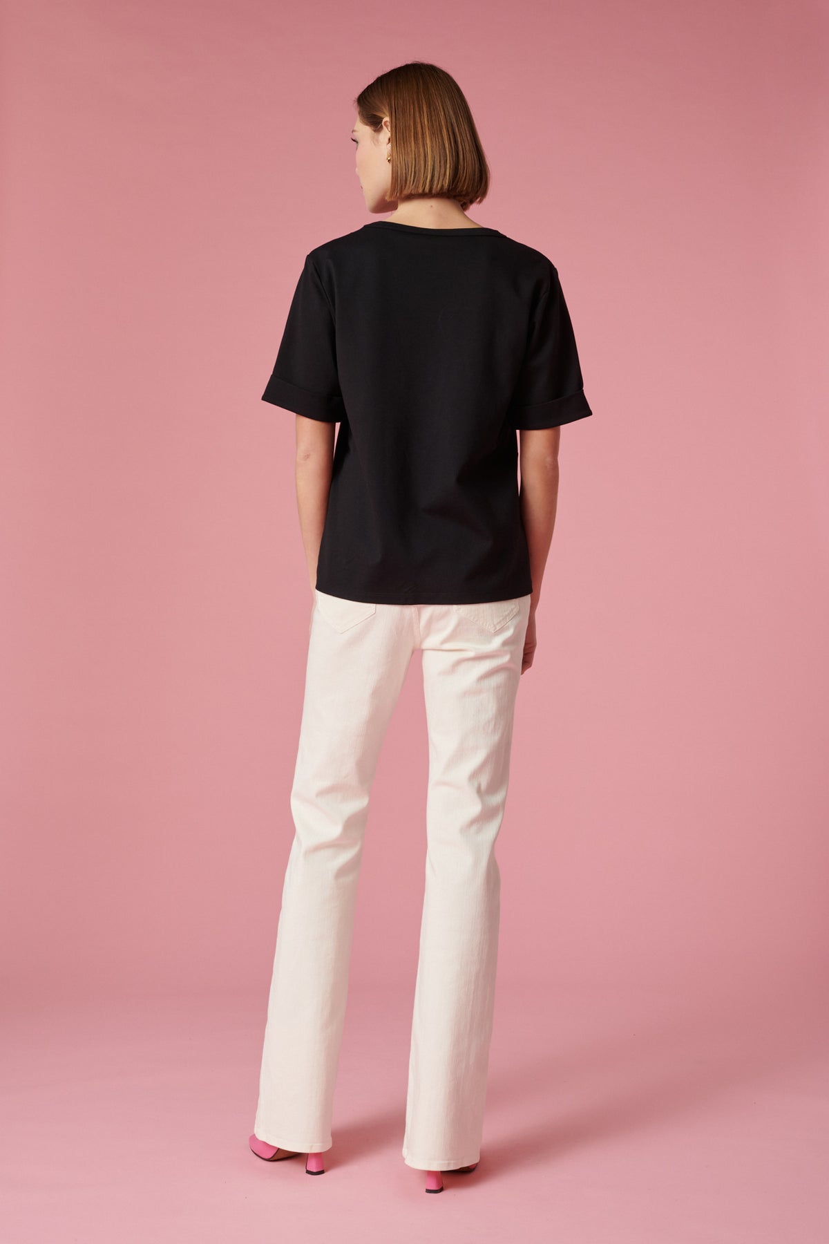 T-shirt logo strass et studs