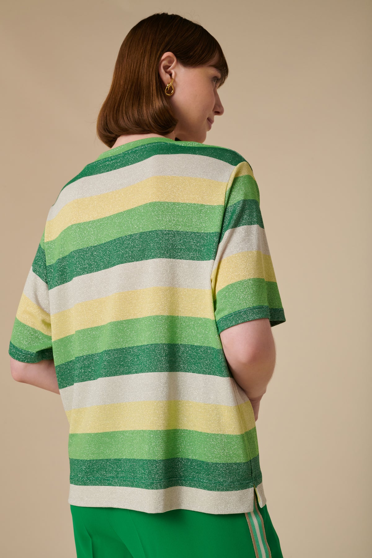 T-shirt lurex rayé