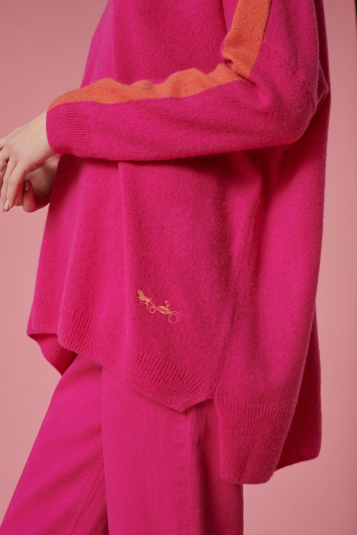 Pull col v en cachemire