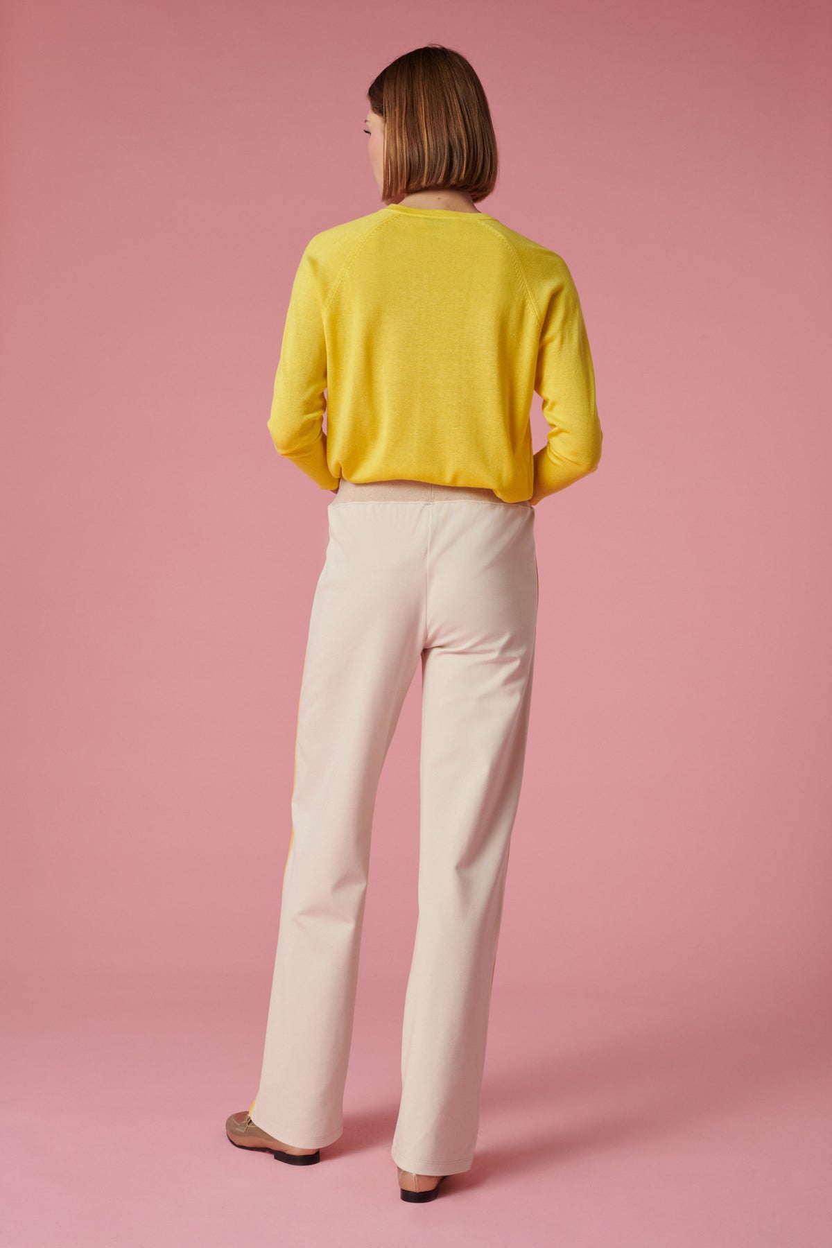 Pull col V en soie et cachemire