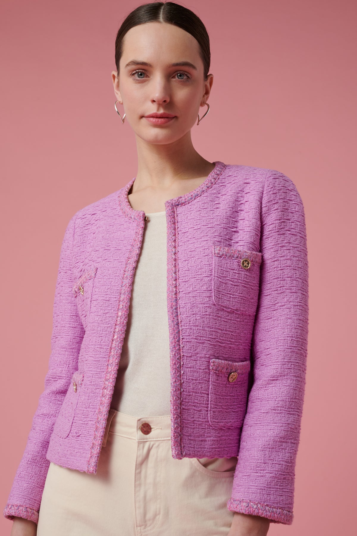 Veste courte en tweed