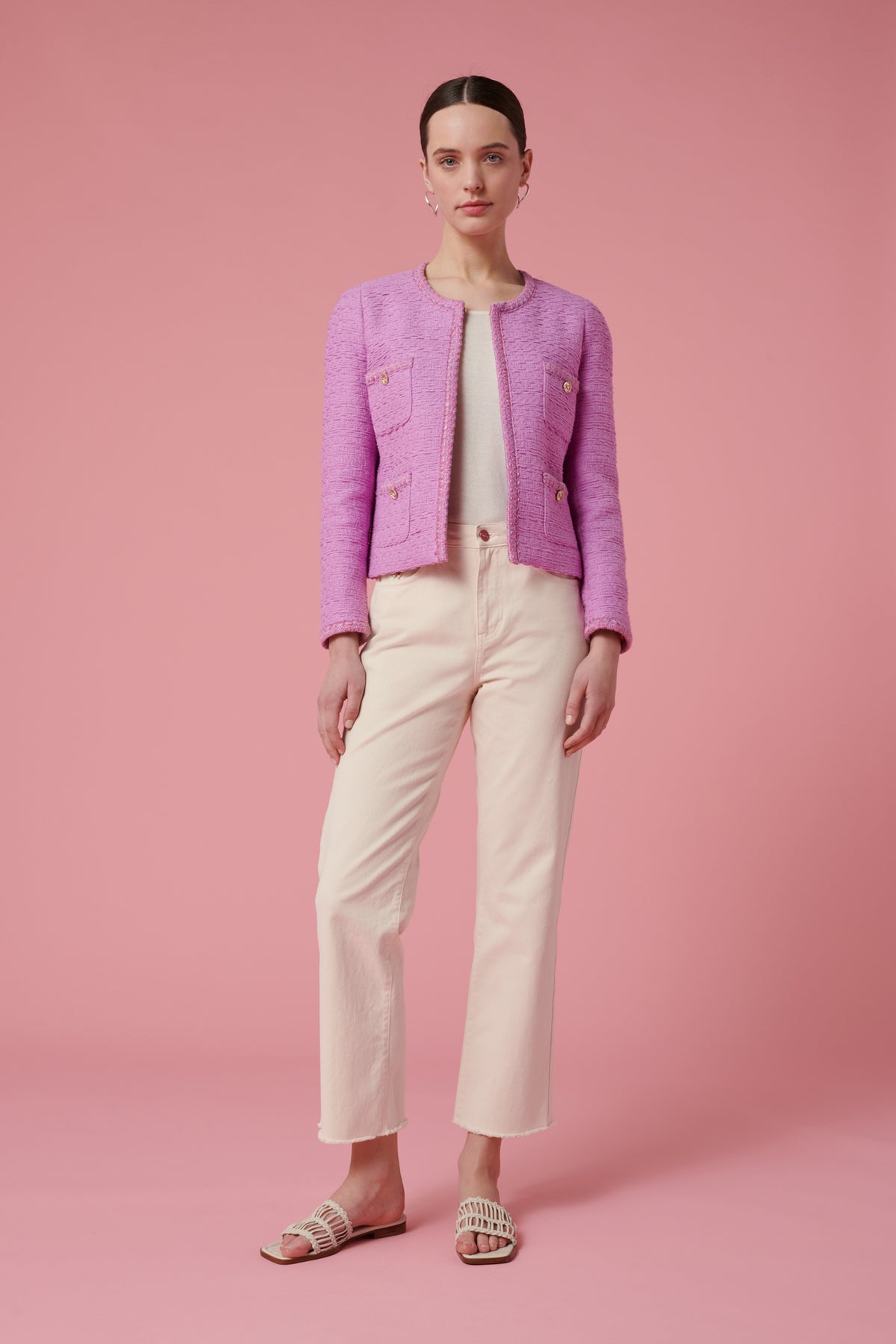 Veste courte en tweed