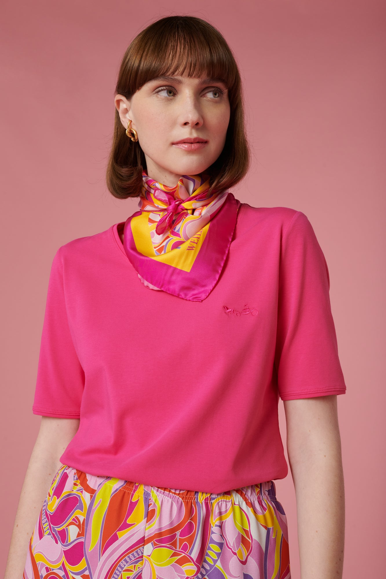 70s-print silk square